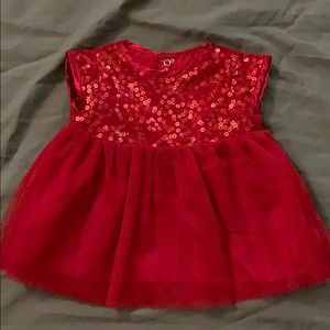 Sequin red newborn dress